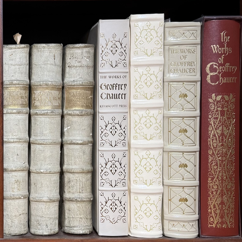 The Bottom Shelf in my library... where the folios are always kept.